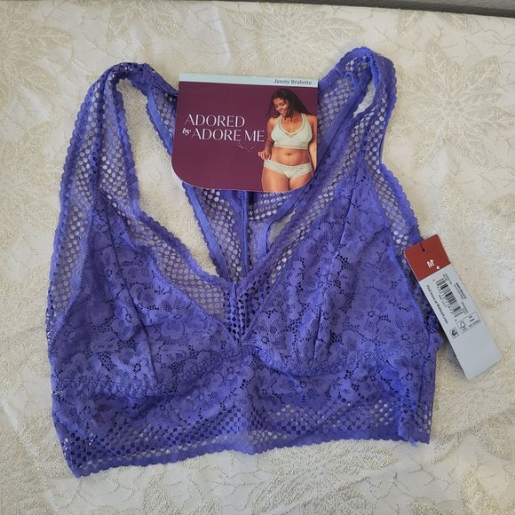 Adored by Adore Me, Women's Jenny Bralette, Dusted Peri, Medium *NWT* - Picture 1 of 5